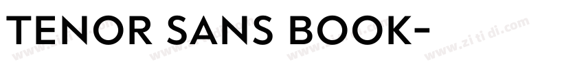 Tenor Sans Book字体转换